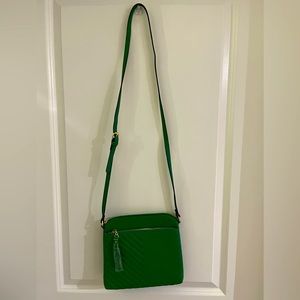 Green unused crossbody purse
